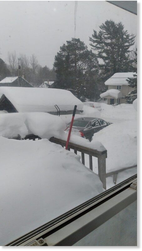 Painesdale, Mich. resident Ronnie Jackson says this was the view from his window on Wednesday morning following a record-breaking snow storm.