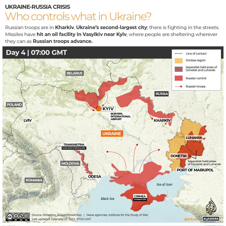 ukraine russia map