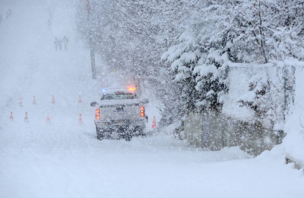 Heavy snowfall made visibility and travel tricky on March 5, 2022.