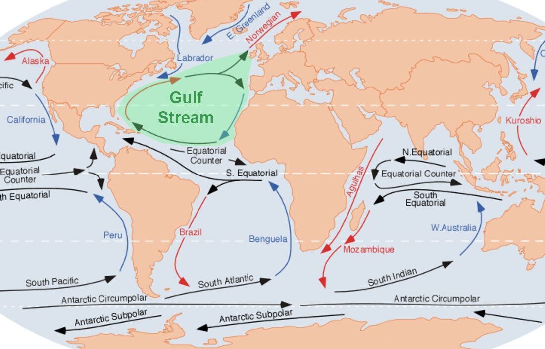 Северо атлантическое течение. Западно Гренландское течение на карте мира. Нордкапское течение. Холодное течение калифорнийское. Основные Океанические течения.
