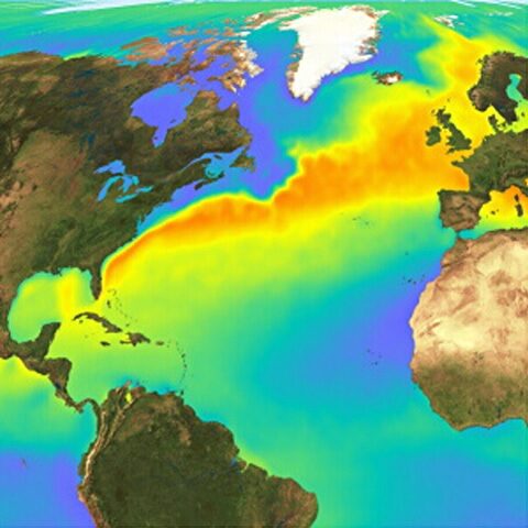 Figure 148 Surface temperature in the North Atlantic