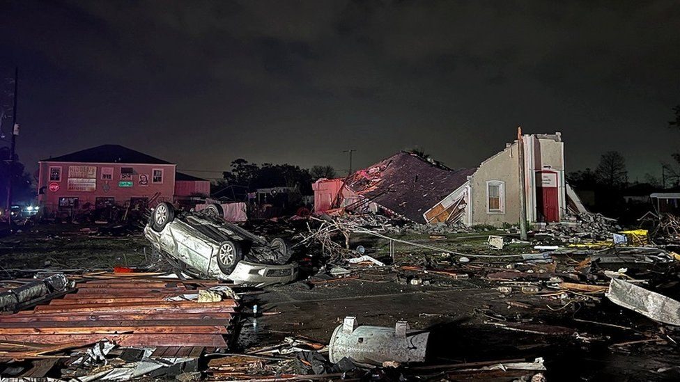 New Orleans: One killed as tornado tears through suburbs