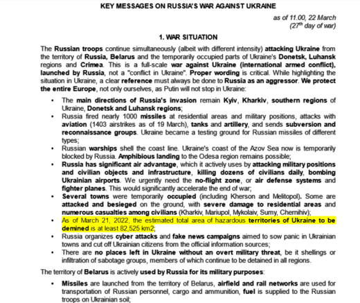 Ukraine propaganda key messaging document