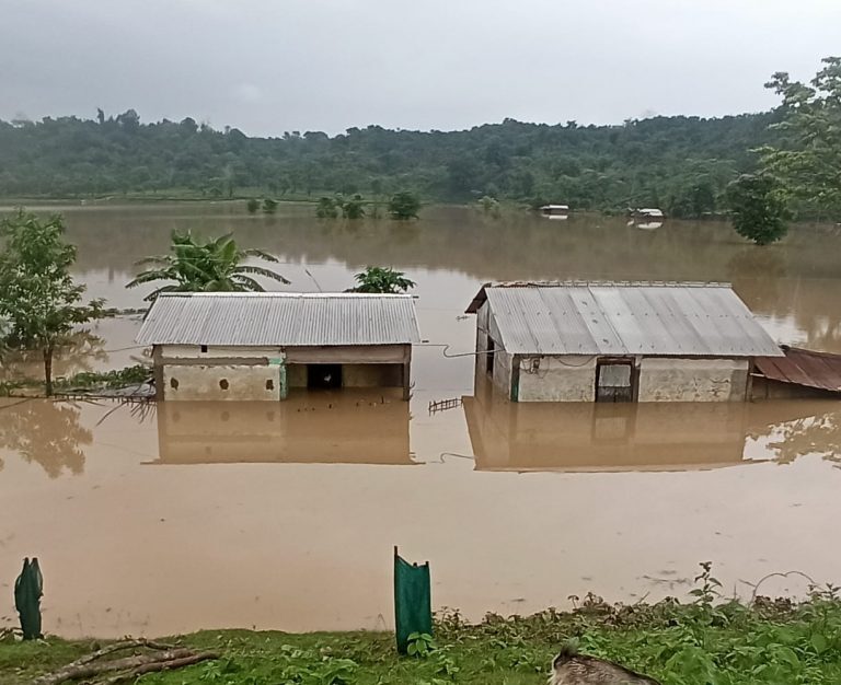 Flooding in Cachar District, Assam, India, 14 May 2022.