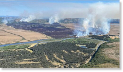 In this aerial photo provided by the BLM Alaska