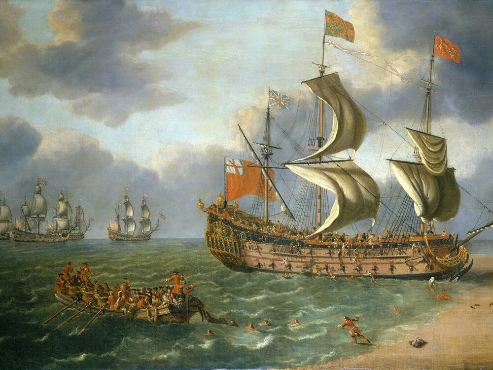 Царские корабли. Картины с кораблями 17 века. Норвежские корабли 17 века. Британский корабль. Орёл корабль 17 века.