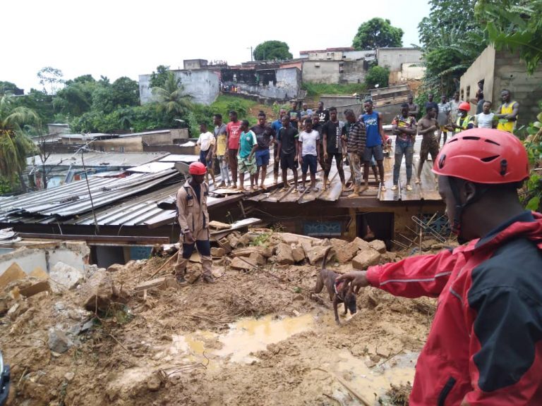 Landslide in Abidjan, Ivory Coast 16 June 2022.