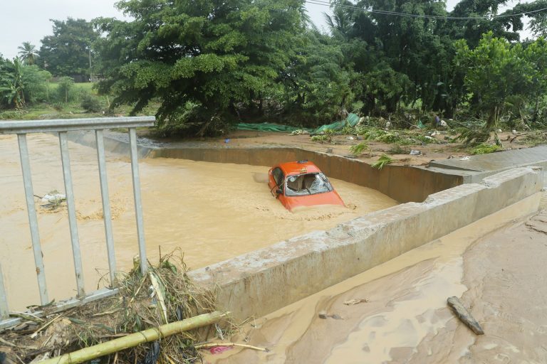 Flood damage in Abidjan, Ivory Coast, June 2022.
