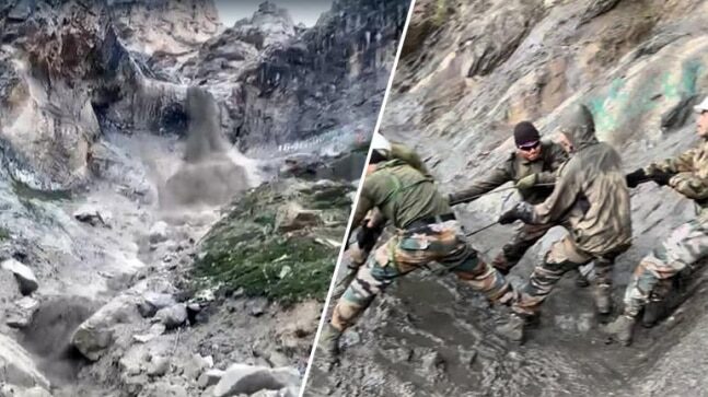 Rescue ops are underway after flash floods triggered by a cloudburst swept away scores of people at the Amarnath base camp