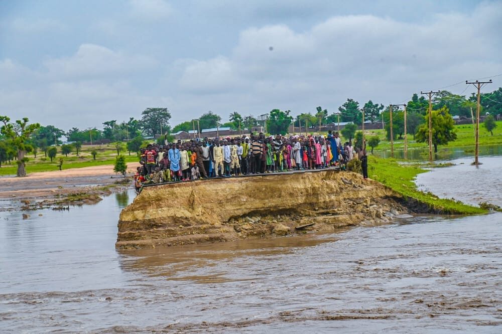 Flood damage in Yobe, Nigeria, July 2022.
