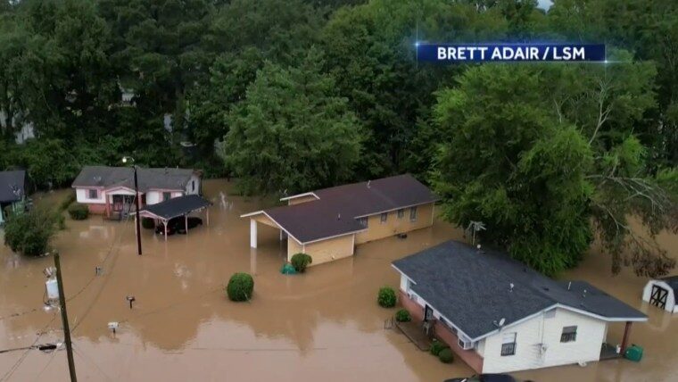 In Central Mississippi, a desperate evacuation is underway as flood waters rush in.