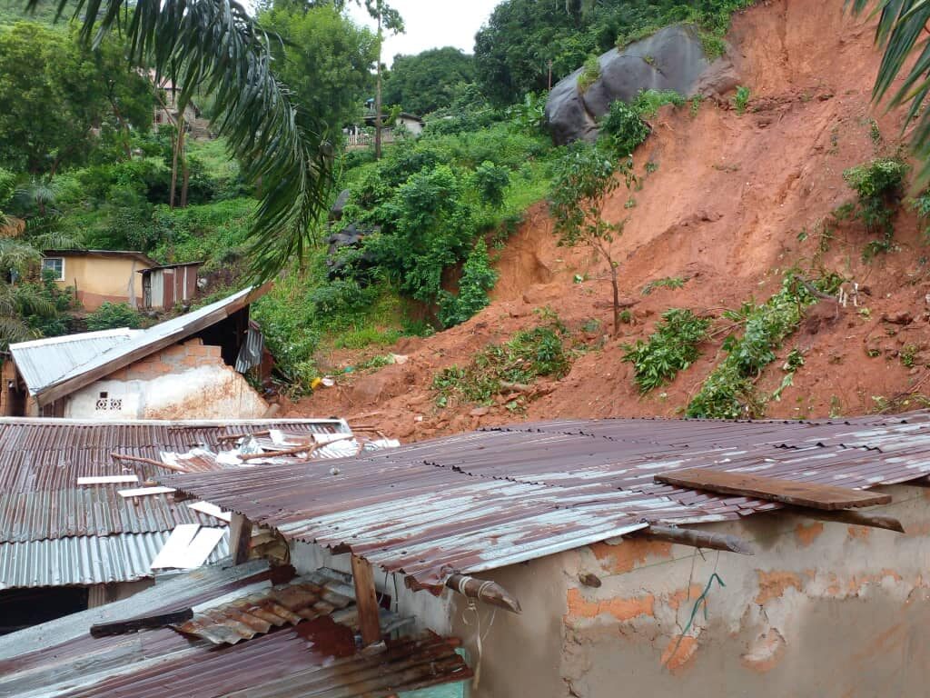 Flood and mudslides caused damage in Freetown,