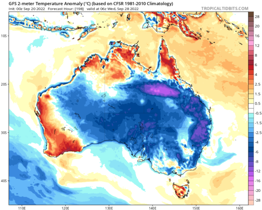 Temperature Anomalies Australija