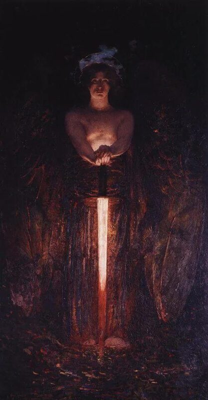 Edwin Howland Blashfield, The Angel with the Flaming Sword (1893)