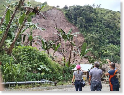 Landslide in Malitbog town, Bukidnon province, Philippines, October 2022.