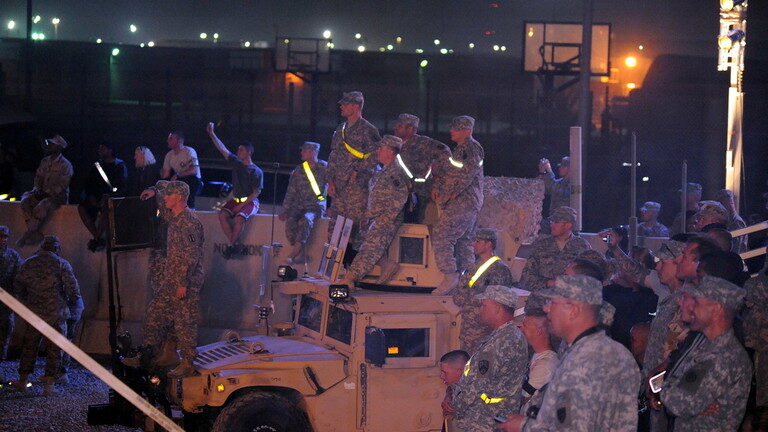 US troops at Camp Arifjan base