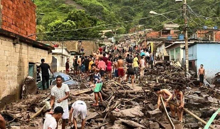 Landslides and floods kill seven in eastern Venezuela.