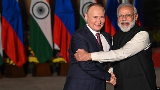 Klikni za povećanje Putin i Modi