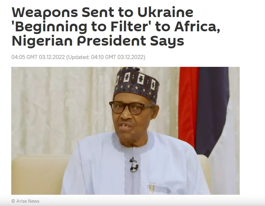 Ukraine weapons to Africa
