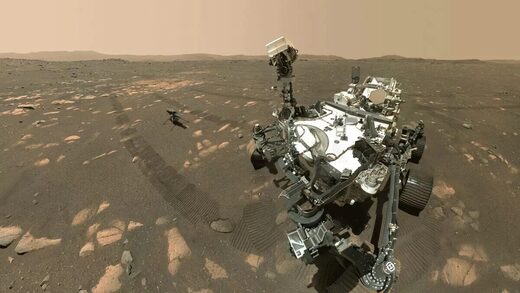 NASA rover i helikopter na Marsu