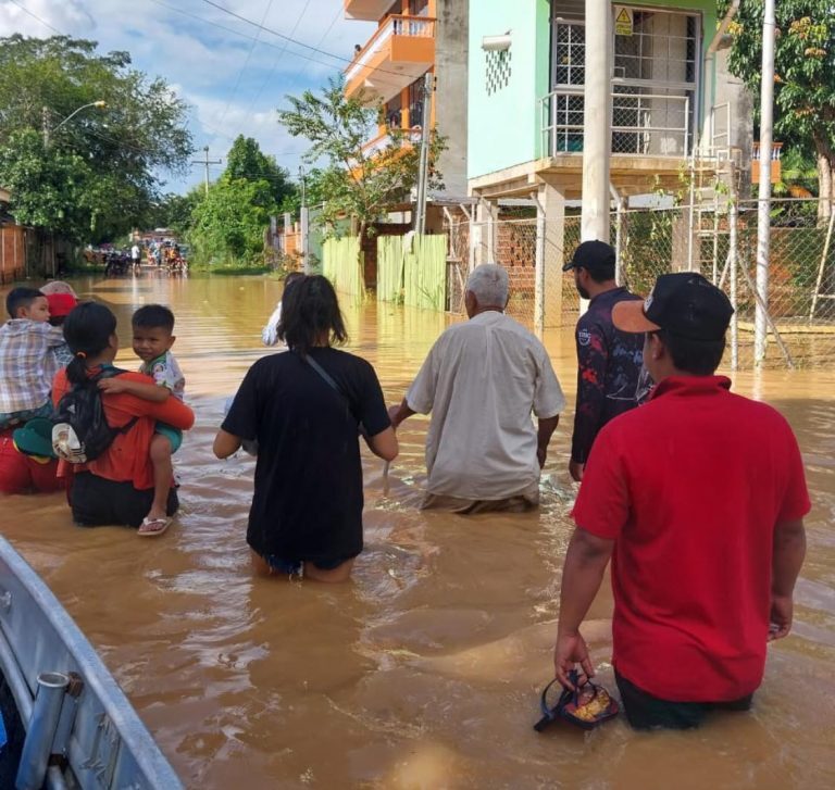 Flood evacuations in Cobija, Pando, Bolivia,