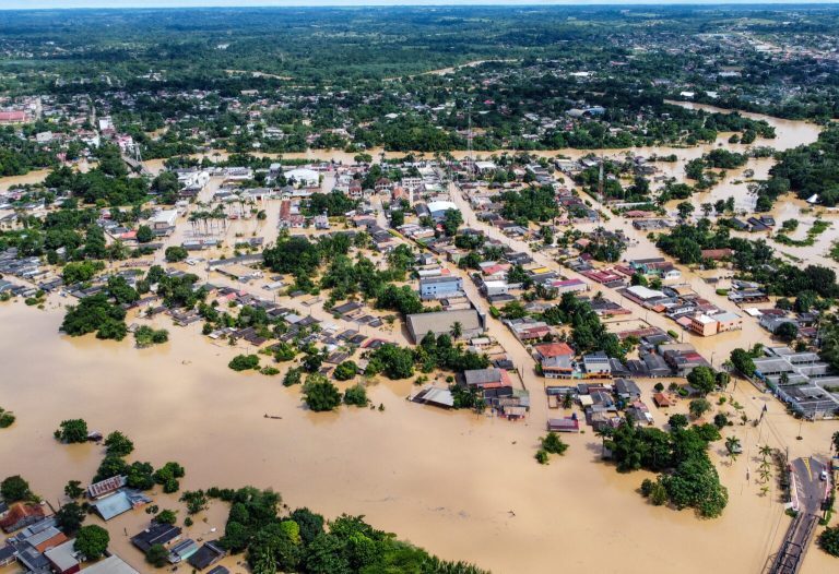 Floods along the Acre River in Brasiléia,