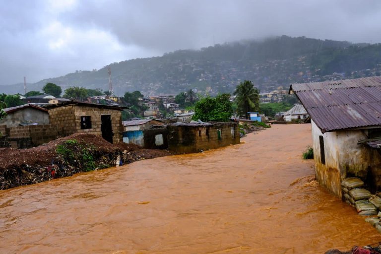 Floods in Freetown, Sierra Leone, May 2023.
