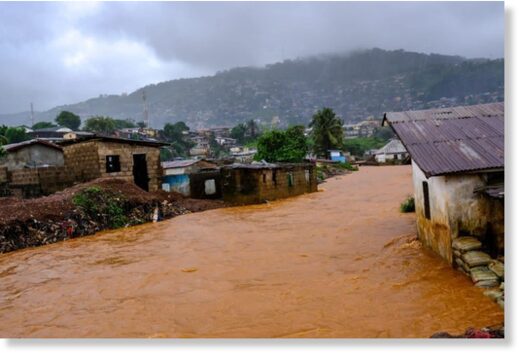 Floods in Freetown, Sierra Leone, May 2023.