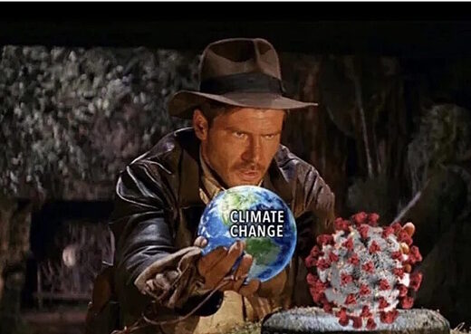 indiana jones climate change covid propaganda meme