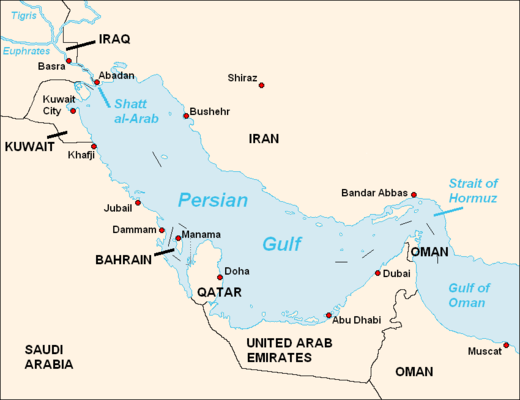 Karta perzijskog zaliva