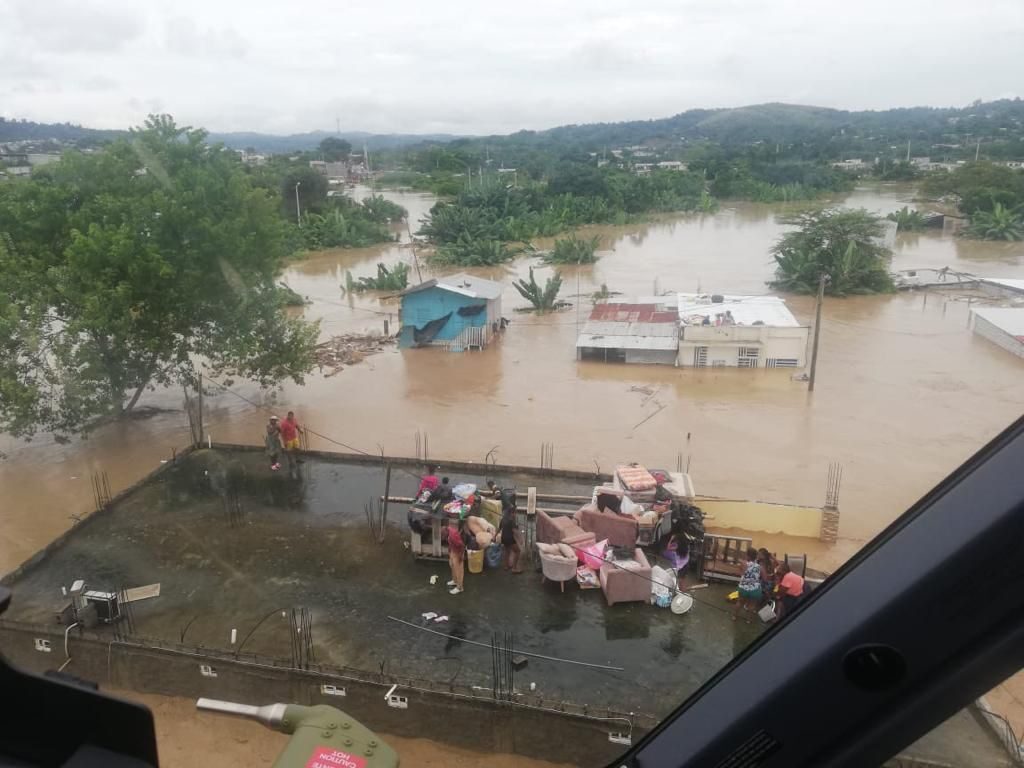 Flood rescue in Esmeraldas Province, Ecuador,