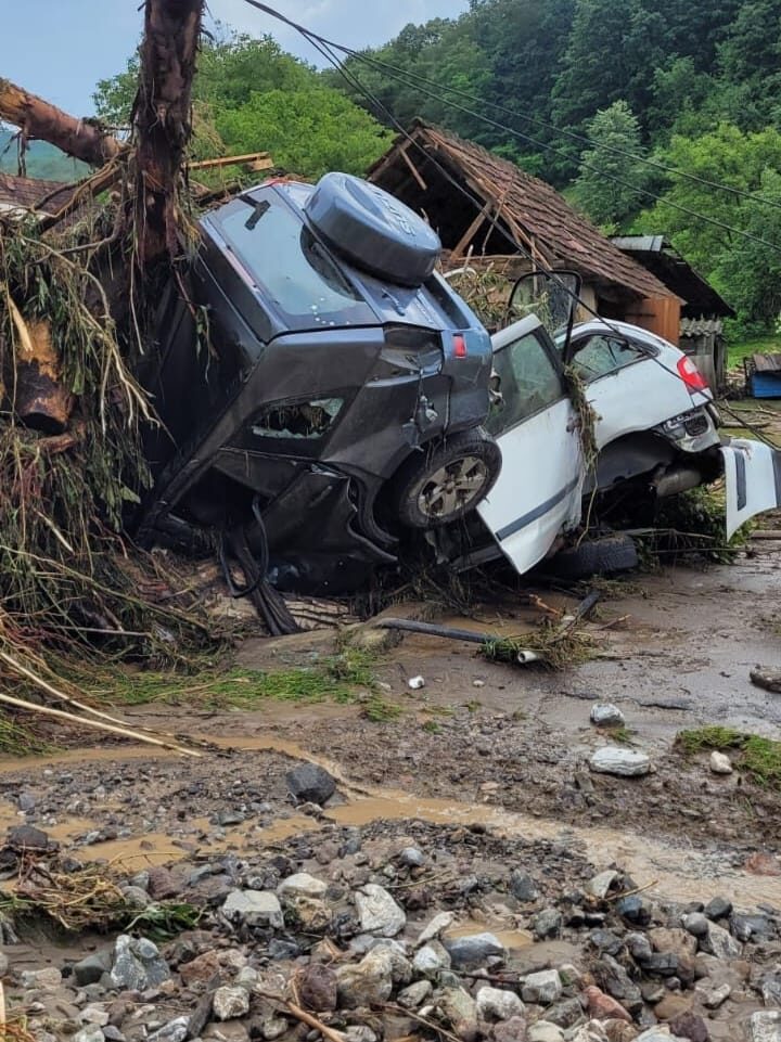 Floods in Arad County Romania 25 June 2023.