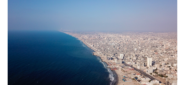 Pogled iz zraka na obalu Gaze