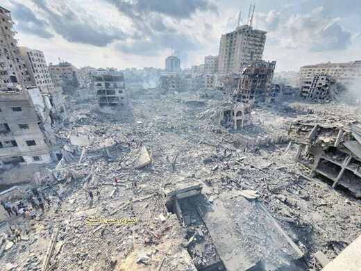 gaza bombing rubble