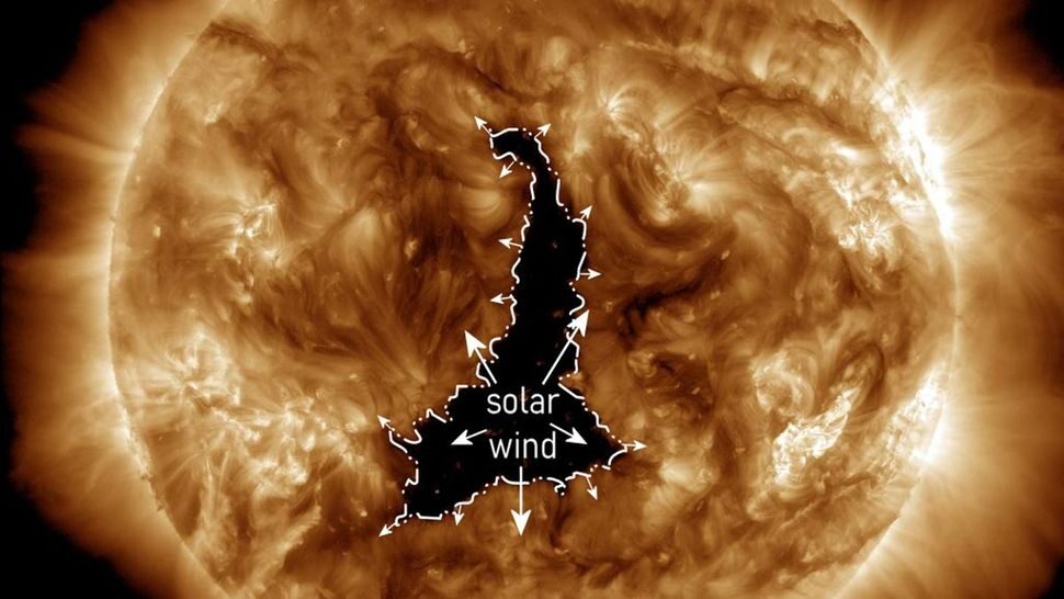giant coronal hole december 2023 solar wind