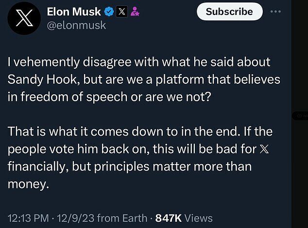 Klikni za povećanje Elon Musk/X