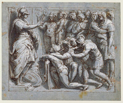 Solon giving laws to the Athenians