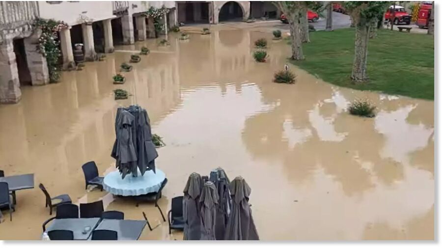 The Auberge de Fourcès is one of the businesses to be severely affected by flooding