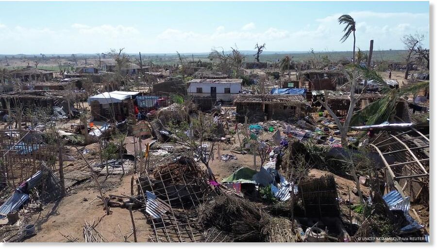 Nearly 23,600 homes in Mozambique were destroyed by Cyclone Chido