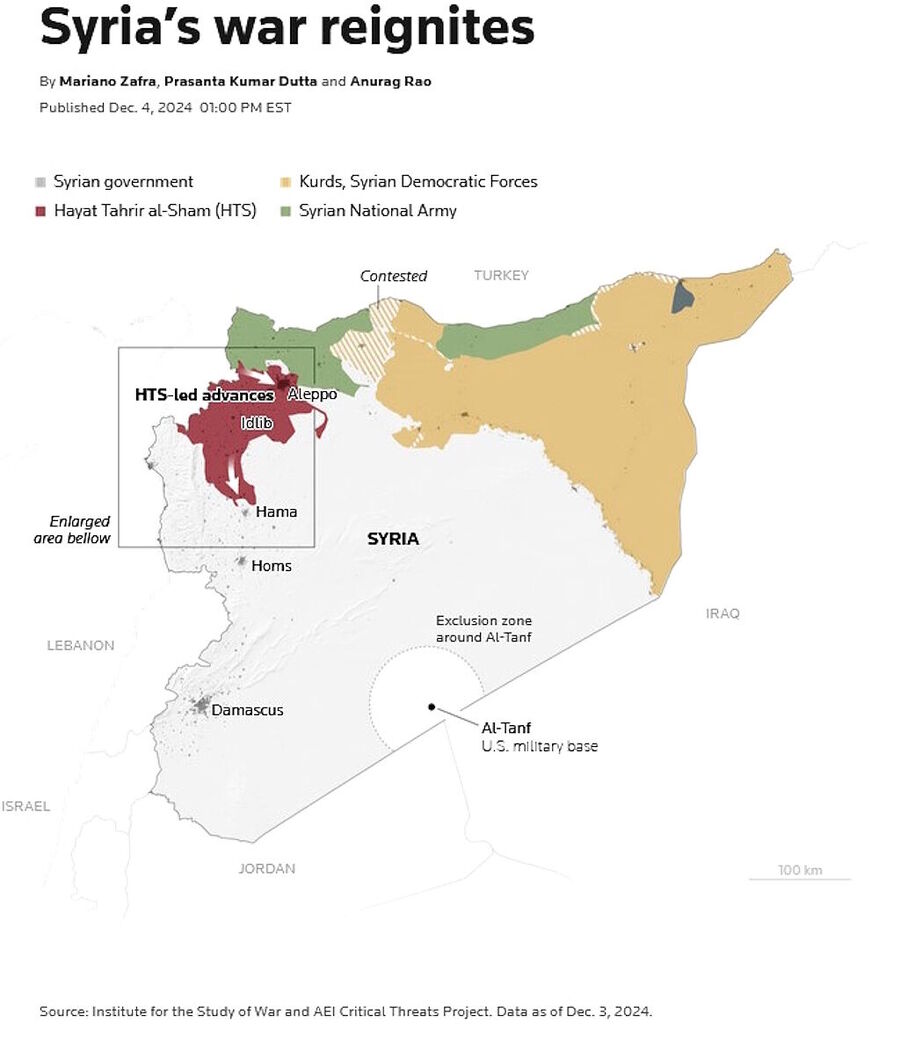 Klikni za povećanje syria map december 20204