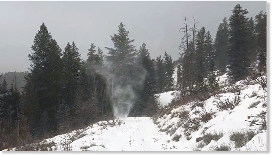 Ben Gross was out walking his dog in Summit Park when a Snownado appeared in the path ahead.