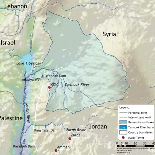 Syria's Yarmouk River basin Al-Mantera Dam