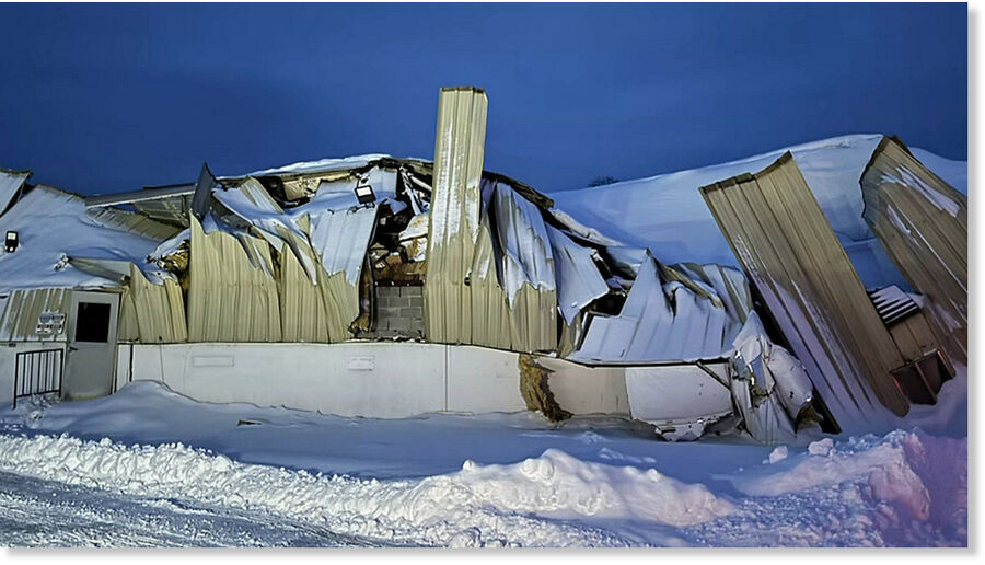 Heavy accumulation has caused significant damage, including the collapse of the International Wire manufacturing building in Williamstown.