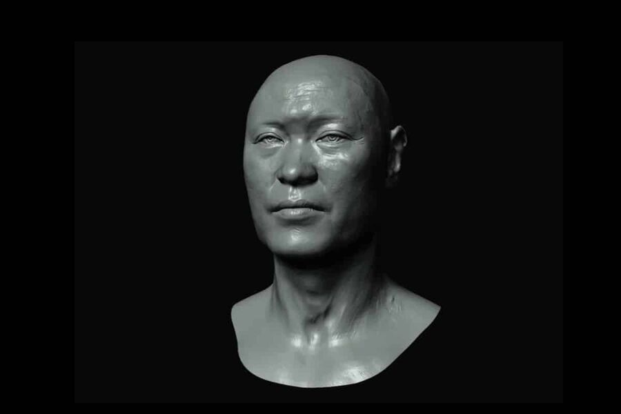 Restaurirani 3D model lica Kerdjugen ratnika
