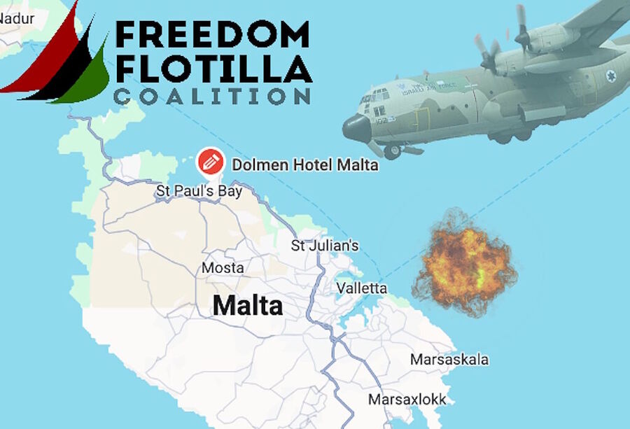 israel drone attack flotilla malta