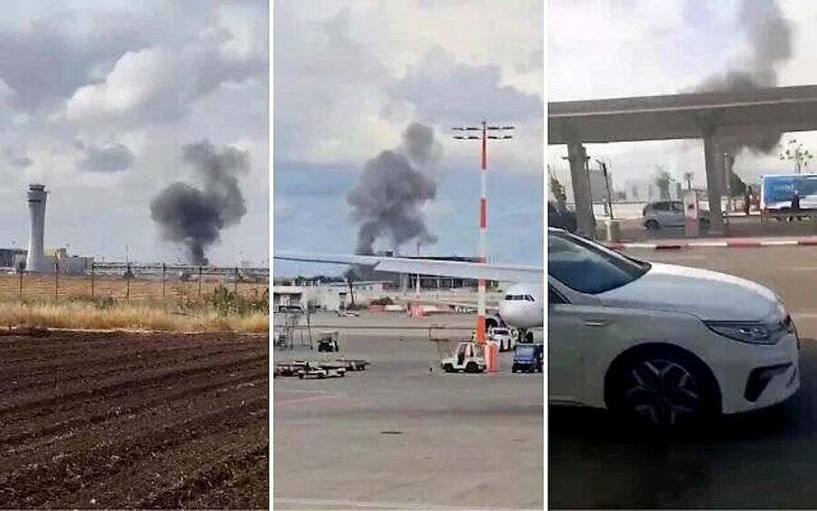 houthis bomb ben gurion airport