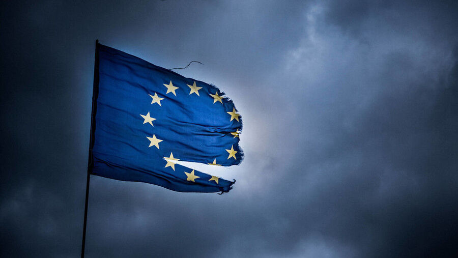 eu flag ripped