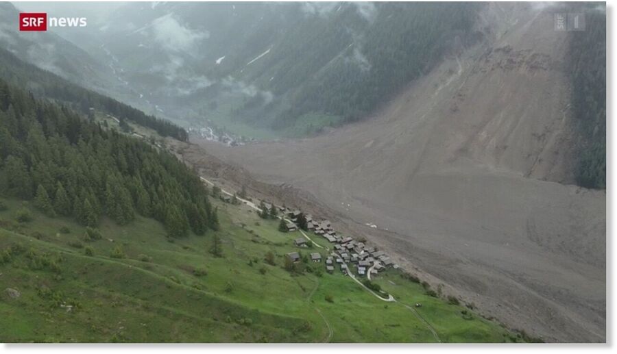 One missing as glacier collapse buries Swiss village