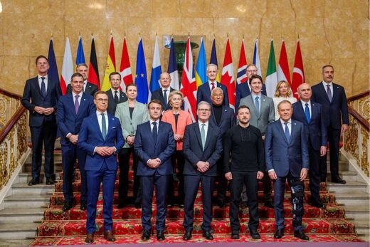 Western leaders with Zelensky