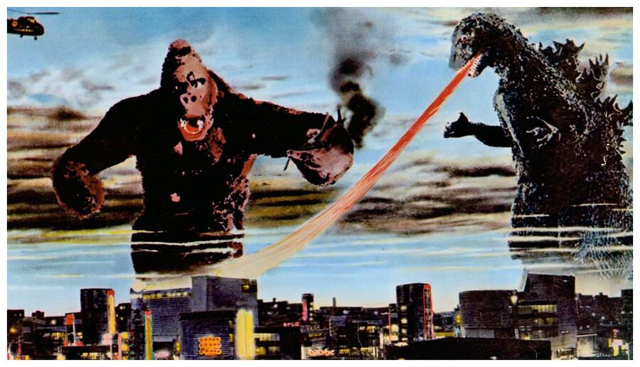 Klikni za povećanje King Kong and Godzilla